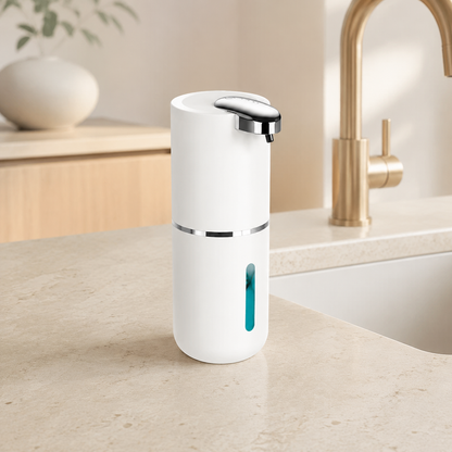 Distributeur automatique de savon mousse blanc rechargeable – 400 ml