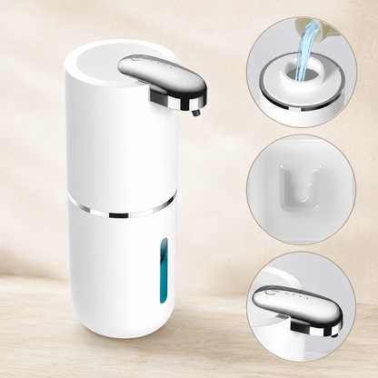 Distributeur automatique de savon mousse blanc rechargeable – 400 ml
