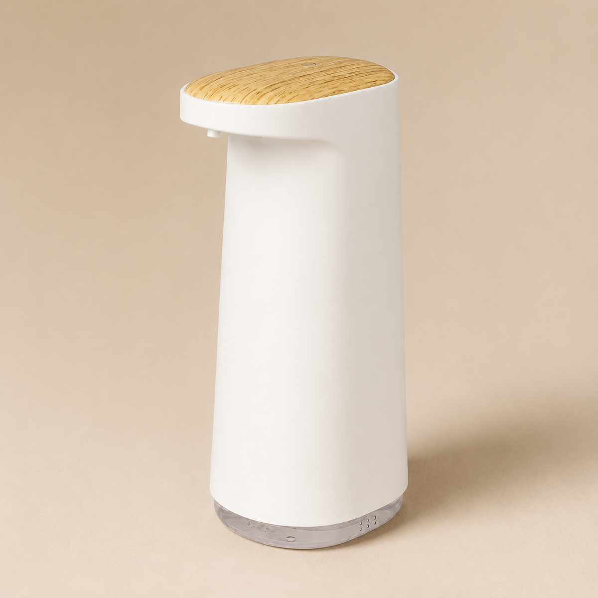 Distributeur Automatique de Savon Mousse Blanc Effet Bois – 450 ml