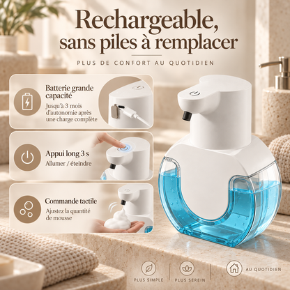 Distributeur Automatique de Savon Mousse Blanc – 420 ml