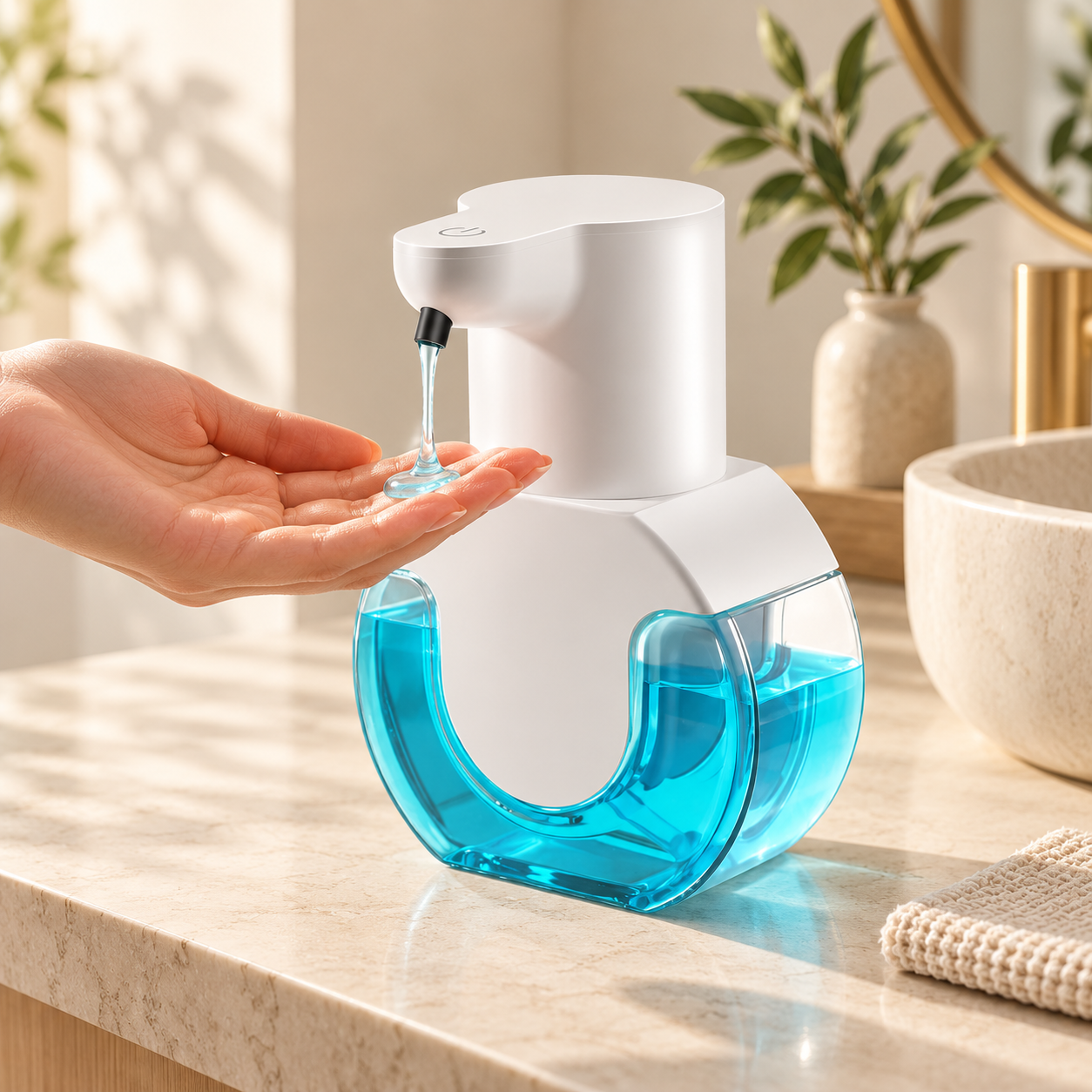 Distributeur Automatique de Savon Liquide Blanc – 420 ml