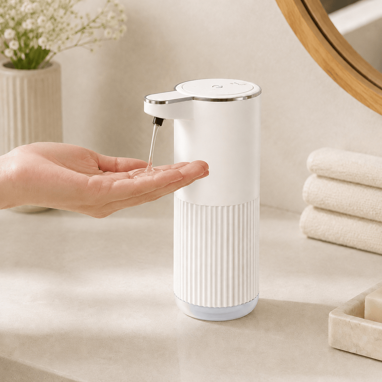 Distributeur automatique de savon liquide mural ou à poser – 360 ml