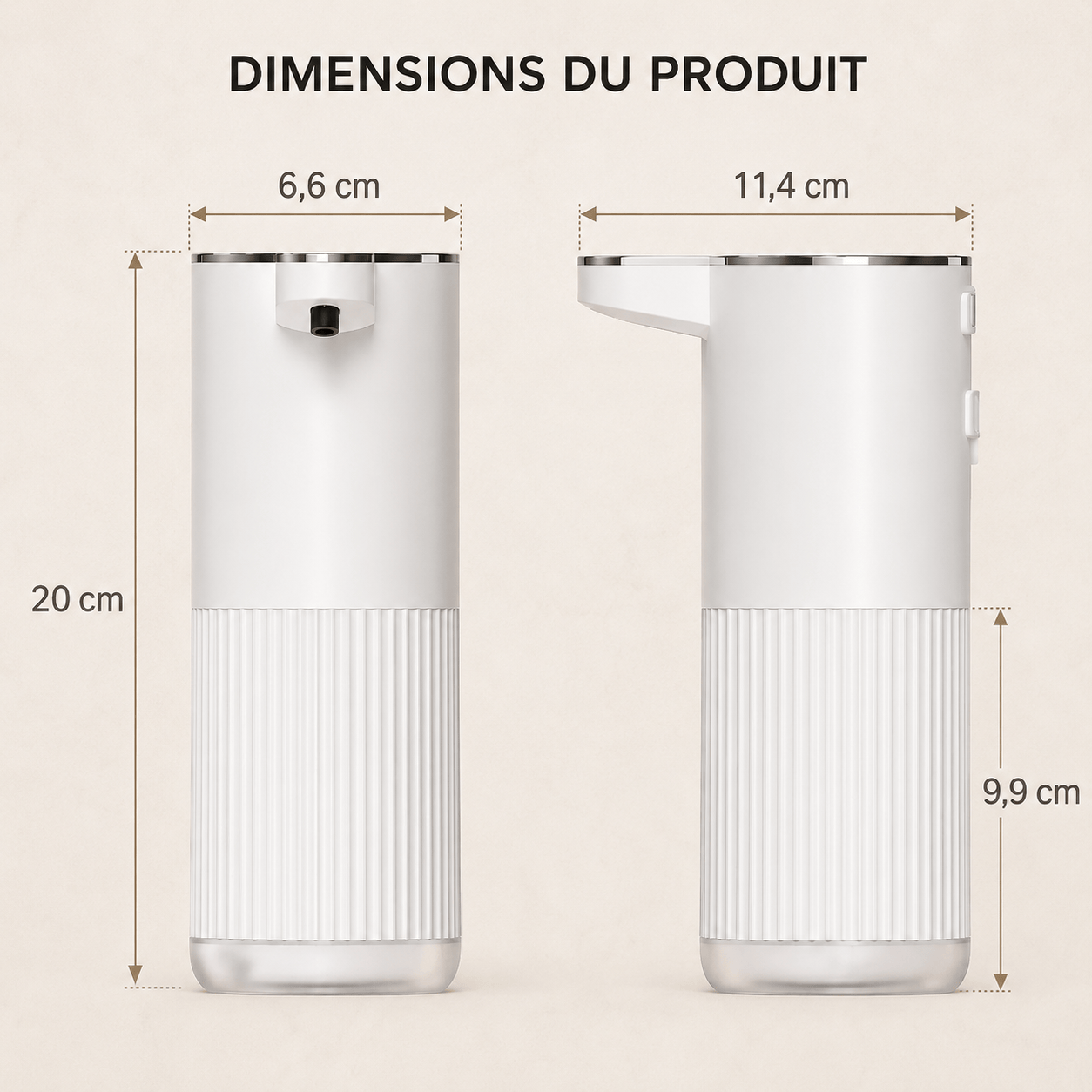 Distributeur automatique de savon liquide mural ou à poser – 360 ml