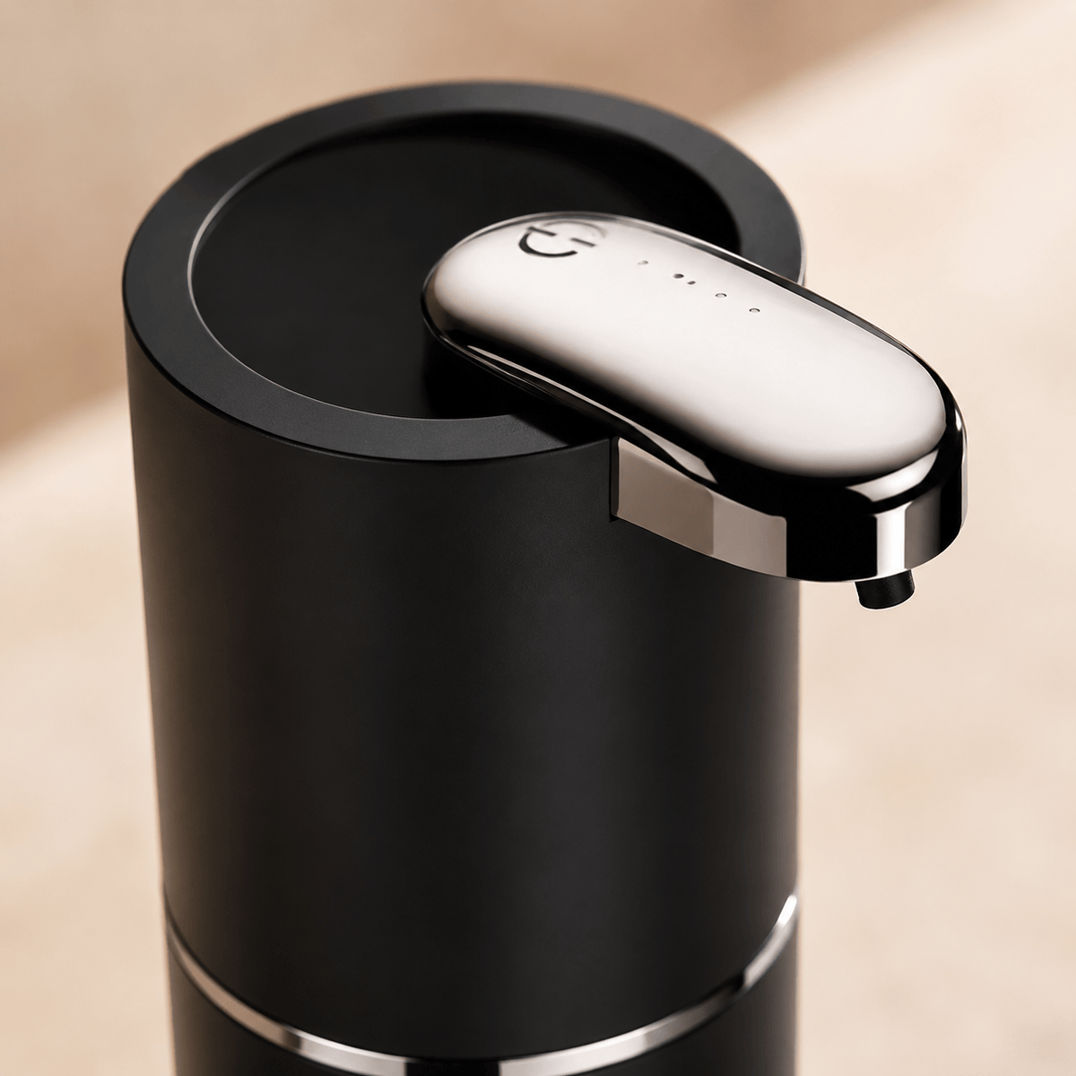 Distributeur automatique de savon mousse noir rechargeable – 400 ml