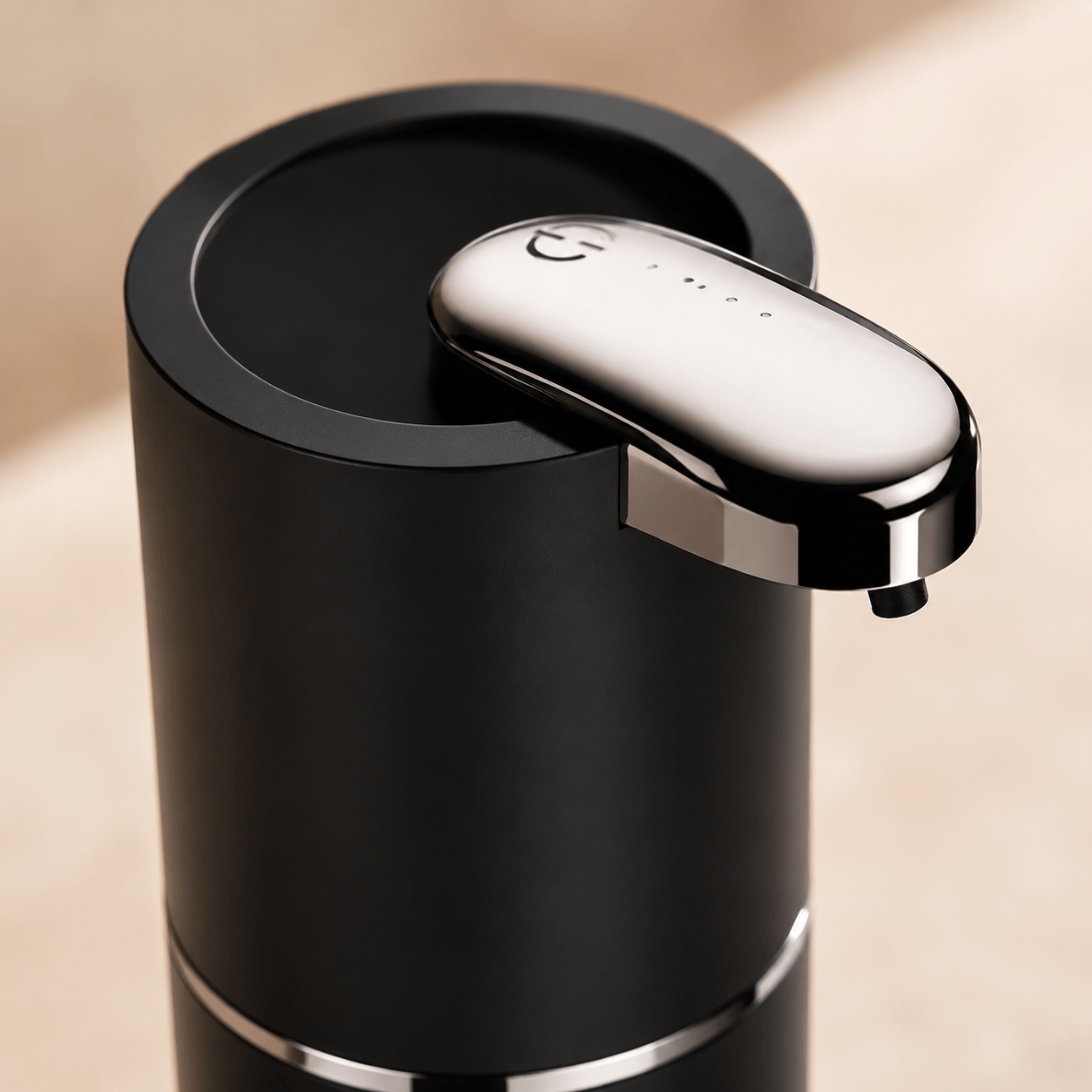 Distributeur automatique de savon mousse noir rechargeable – 400 ml