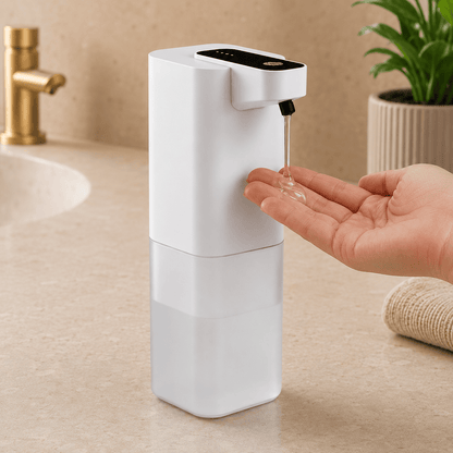Distributeur de Savon Liquide Blanc Sans Contact