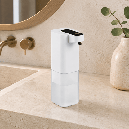 Distributeur de Savon Liquide Blanc Sans Contact