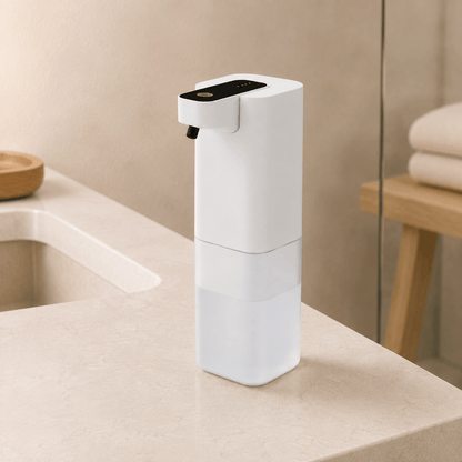 Distributeur de Savon Liquide Blanc Sans Contact
