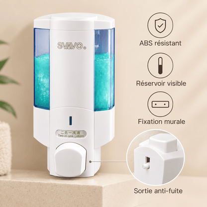 Distributeur de Savon Liquide Mural Manuel – 350 ml