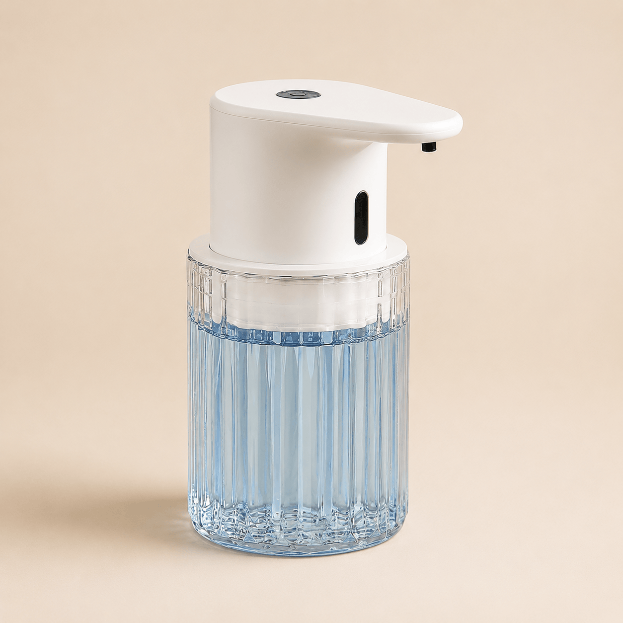 Distributeur de Savon Liquide Sans Contact Blanc et Transparent