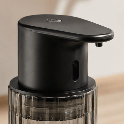 Distributeur de Savon Liquide Sans Contact Noir et Transparent