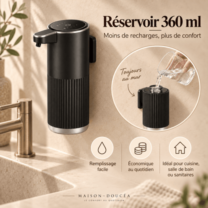 Distributeur de Savon Mousse Automatique Mural 360 ml – Noir