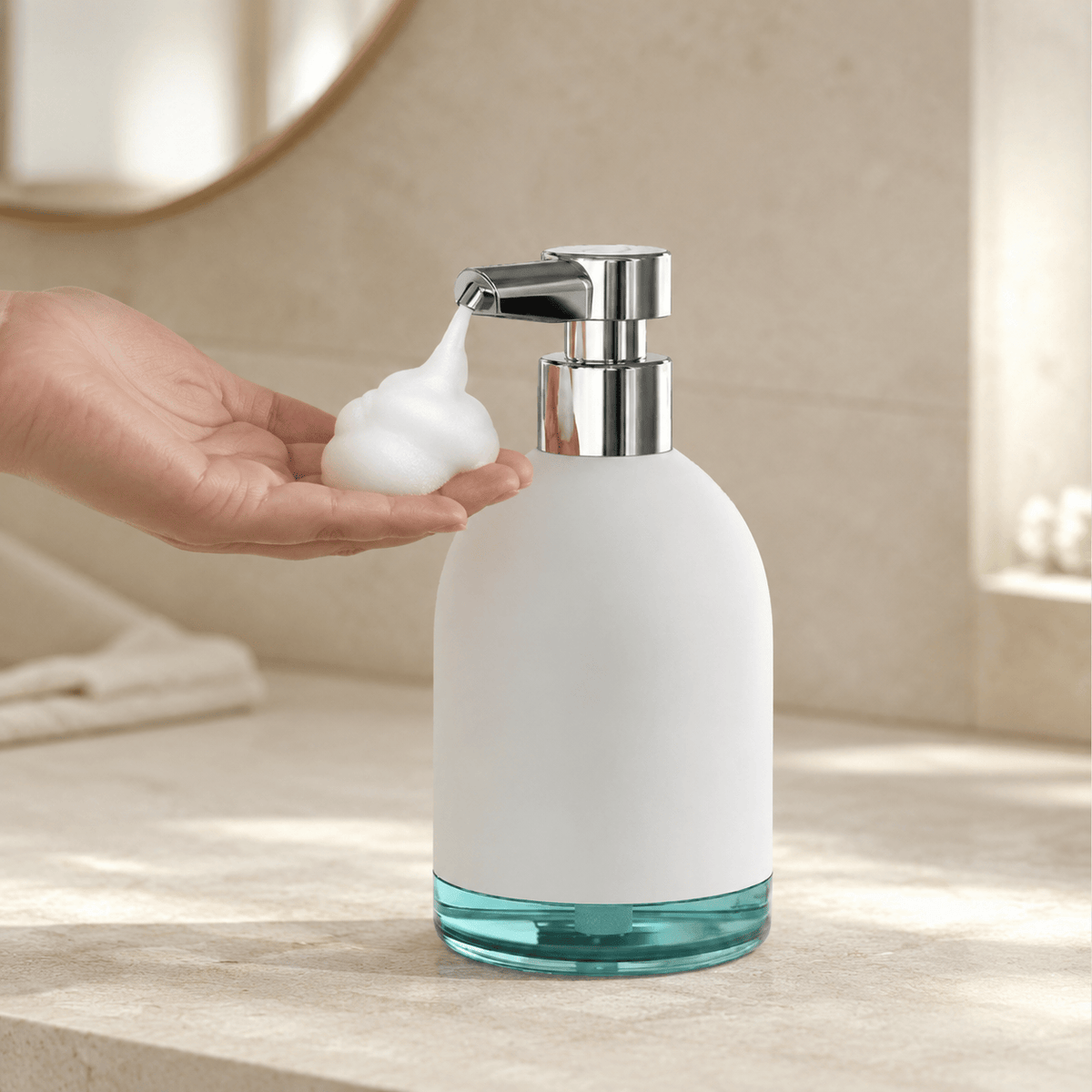Distributeur de Savon Mousse Sans Contact - Blanc