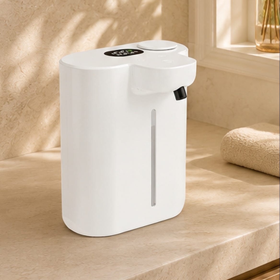 Distributeur De Savon Mousse Sans Contact  Blanc avec Écran