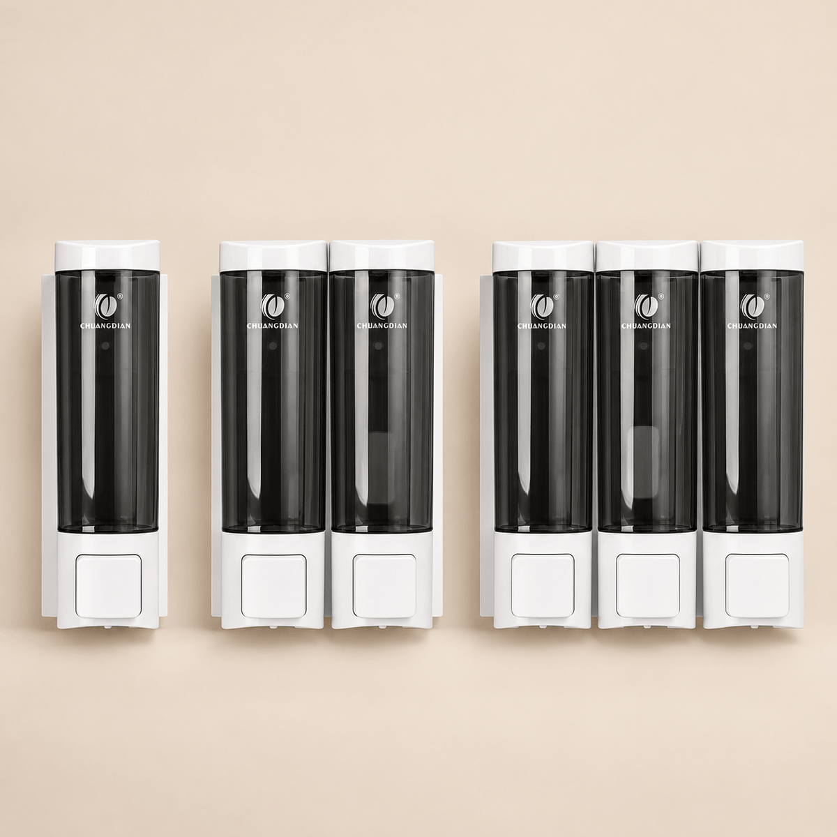 Distributeur de Savon Mural Blanc Sans Perçage