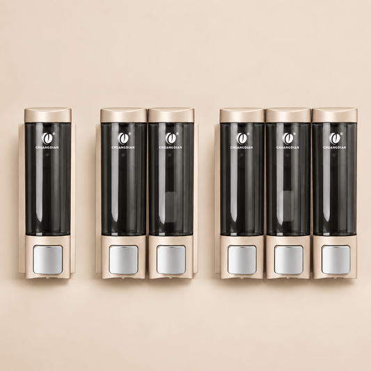 Distributeur de Savon Mural Doré Sans Perçage