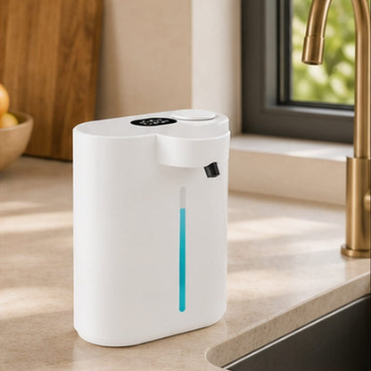 Distributeur de Savon Sans Contact Blanc avec Écran