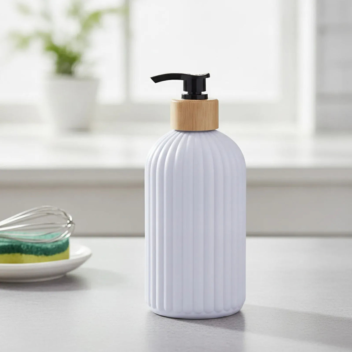 Distributeur Savon Blanc 500ml Rechargeable