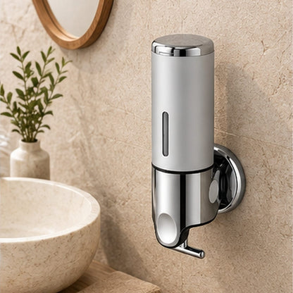 Distributeur Savon et Shampoing Mural Argent