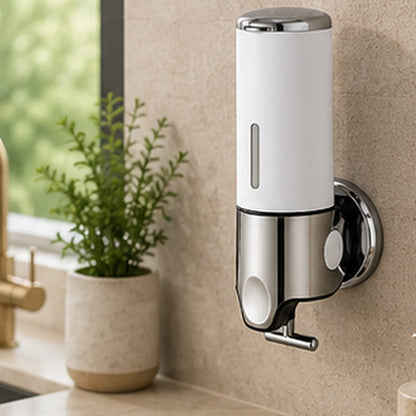 Distributeur Savon et Shampoing Mural Blanc