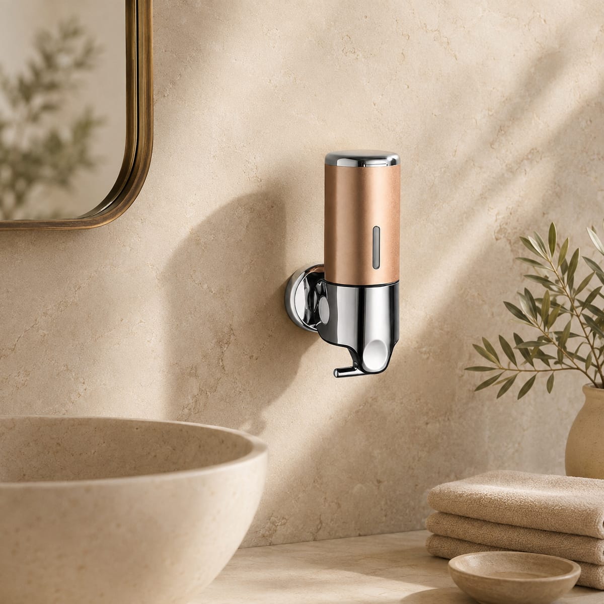 Distributeur Savon et Shampoing Mural Gold