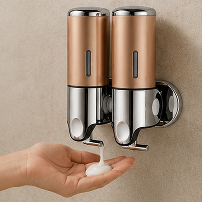 Distributeur Savon et Shampoing Mural Gold x2