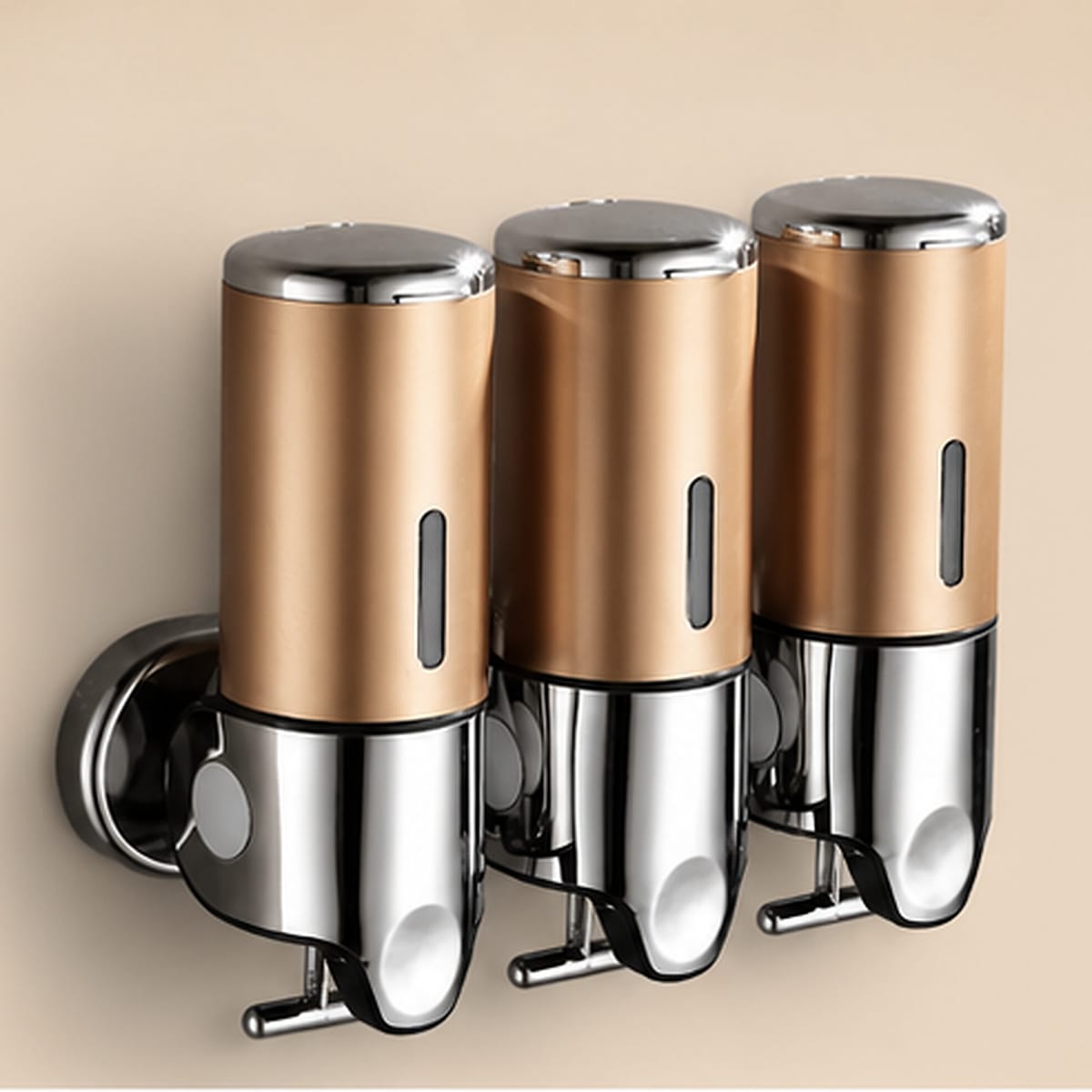 Distributeur Savon et Shampoing Mural Gold x3