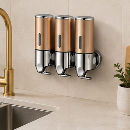 Distributeur Savon et Shampoing Mural Gold x3