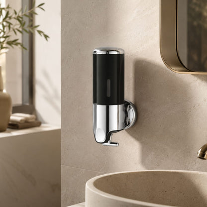 Distributeur Savon et Shampoing Mural Noir