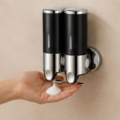 Distributeur Savon et Shampoing Mural Noir x2