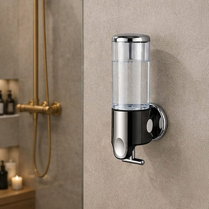 Distributeur Savon et Shampoing Mural Transparent