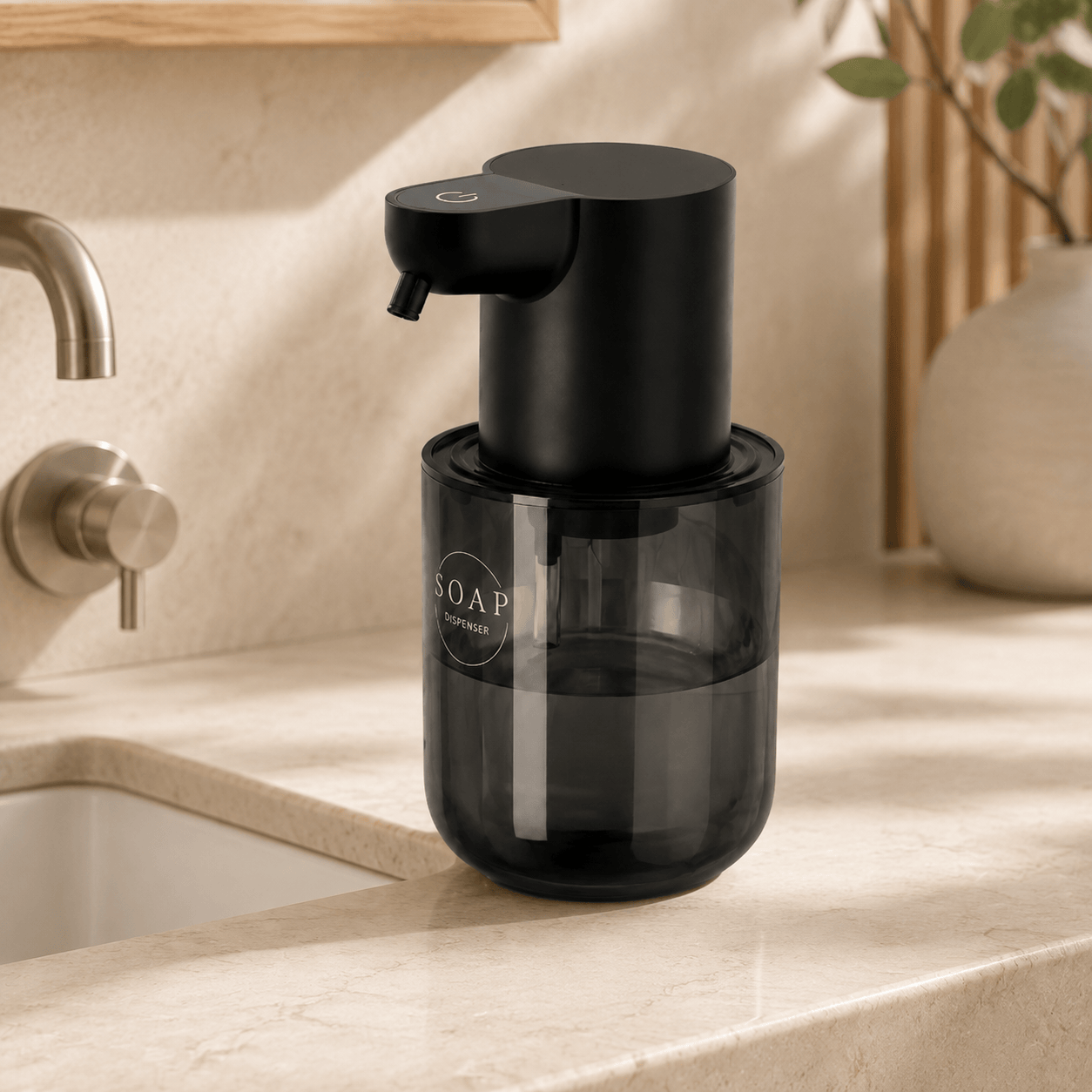 Distributeur Savon Liquide Automatique Infrarouge Noir
