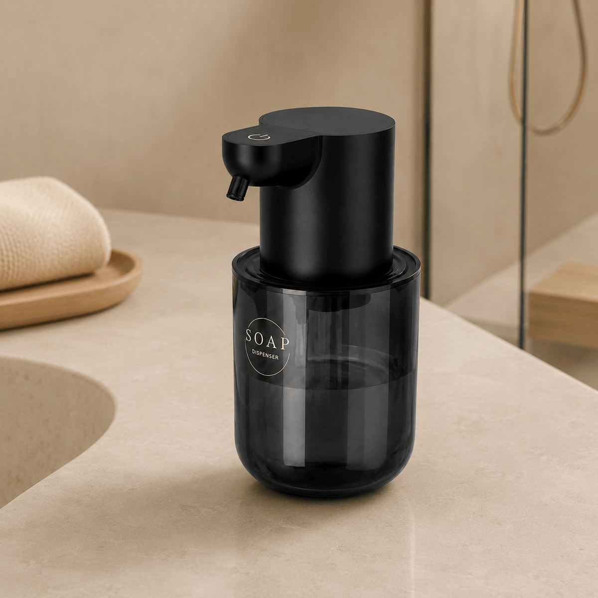 Distributeur Savon Liquide Automatique Infrarouge Noir