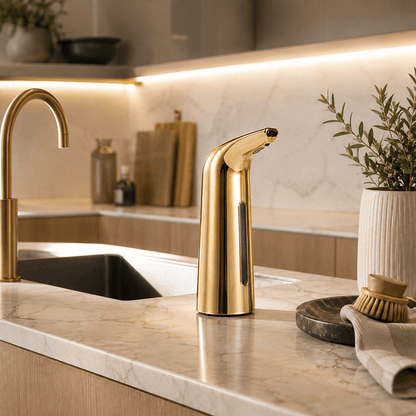 Distributeur Savon Mousse Automatique Or Prémium