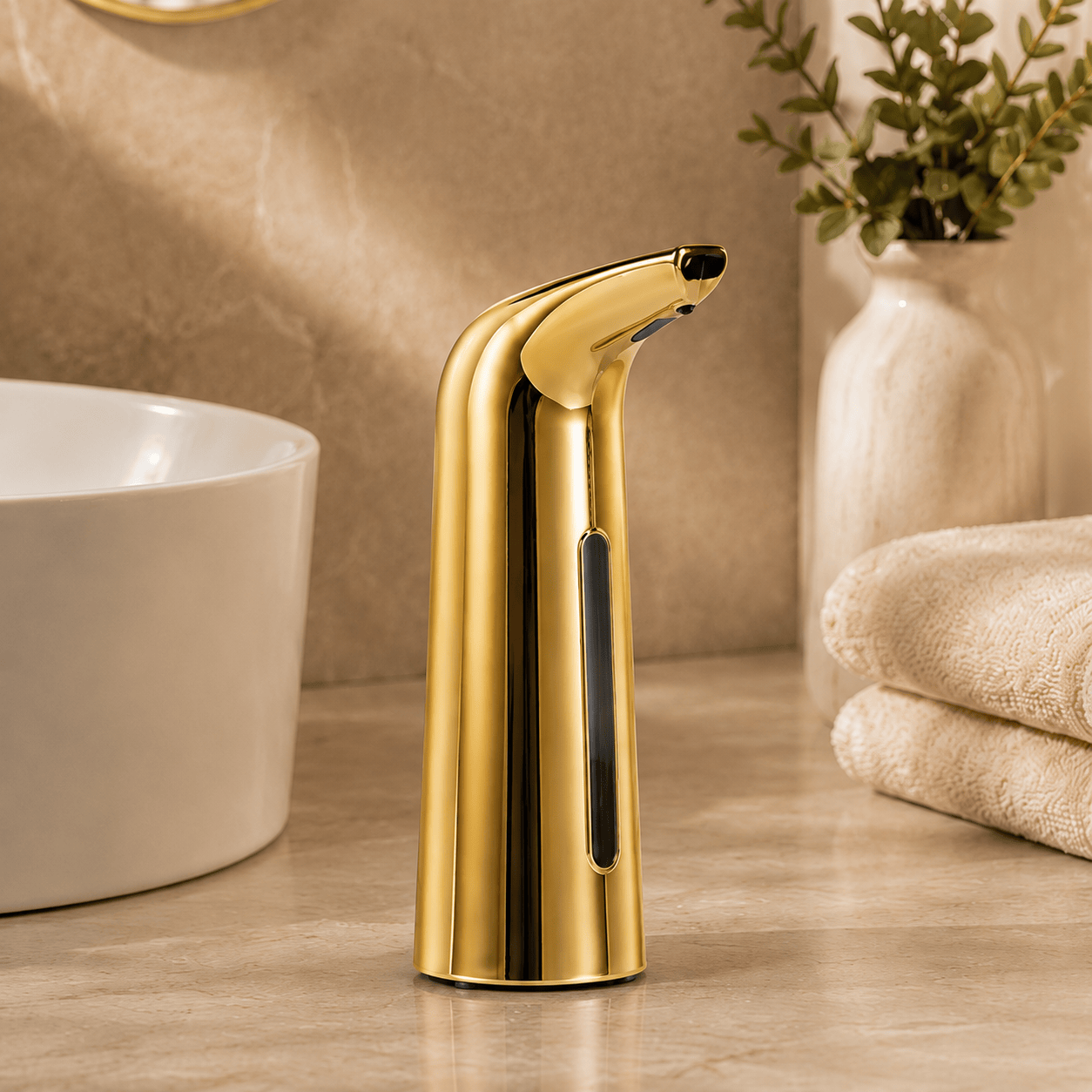 Distributeur Savon Mousse Automatique Or Prémium