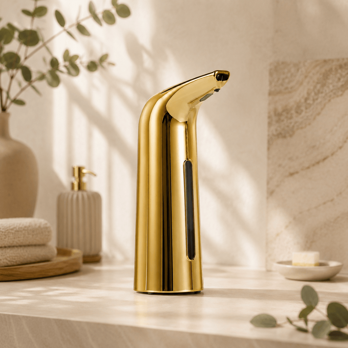 Distributeur Savon Mousse Automatique Or Prémium