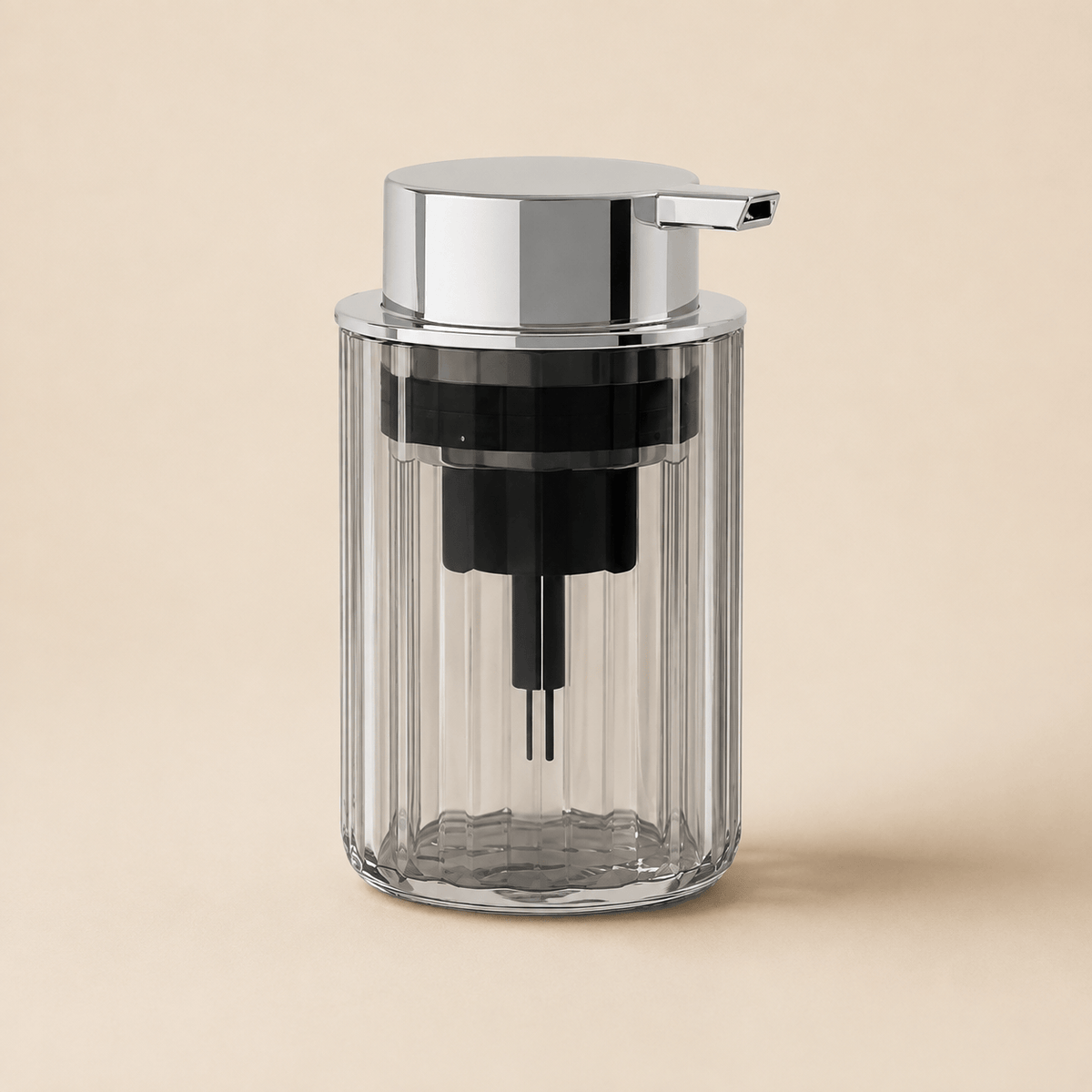 Distributeur Savon Mousse Gris Transparent Design