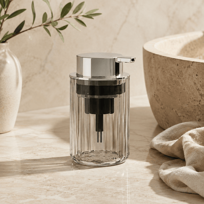 Distributeur Savon Mousse Gris Transparent Design