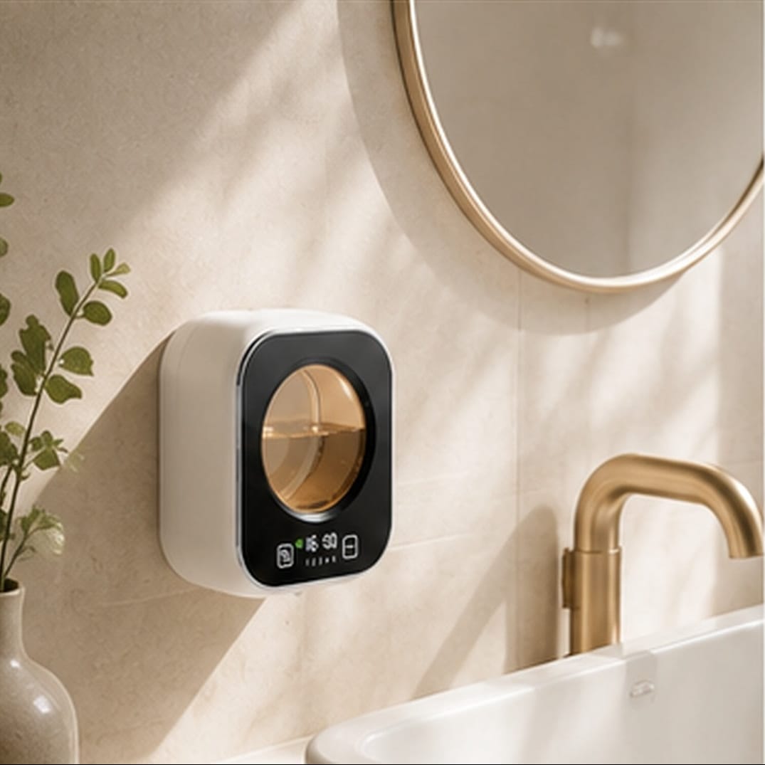 Distributeur Savon Mousse Induction Mural Blanc