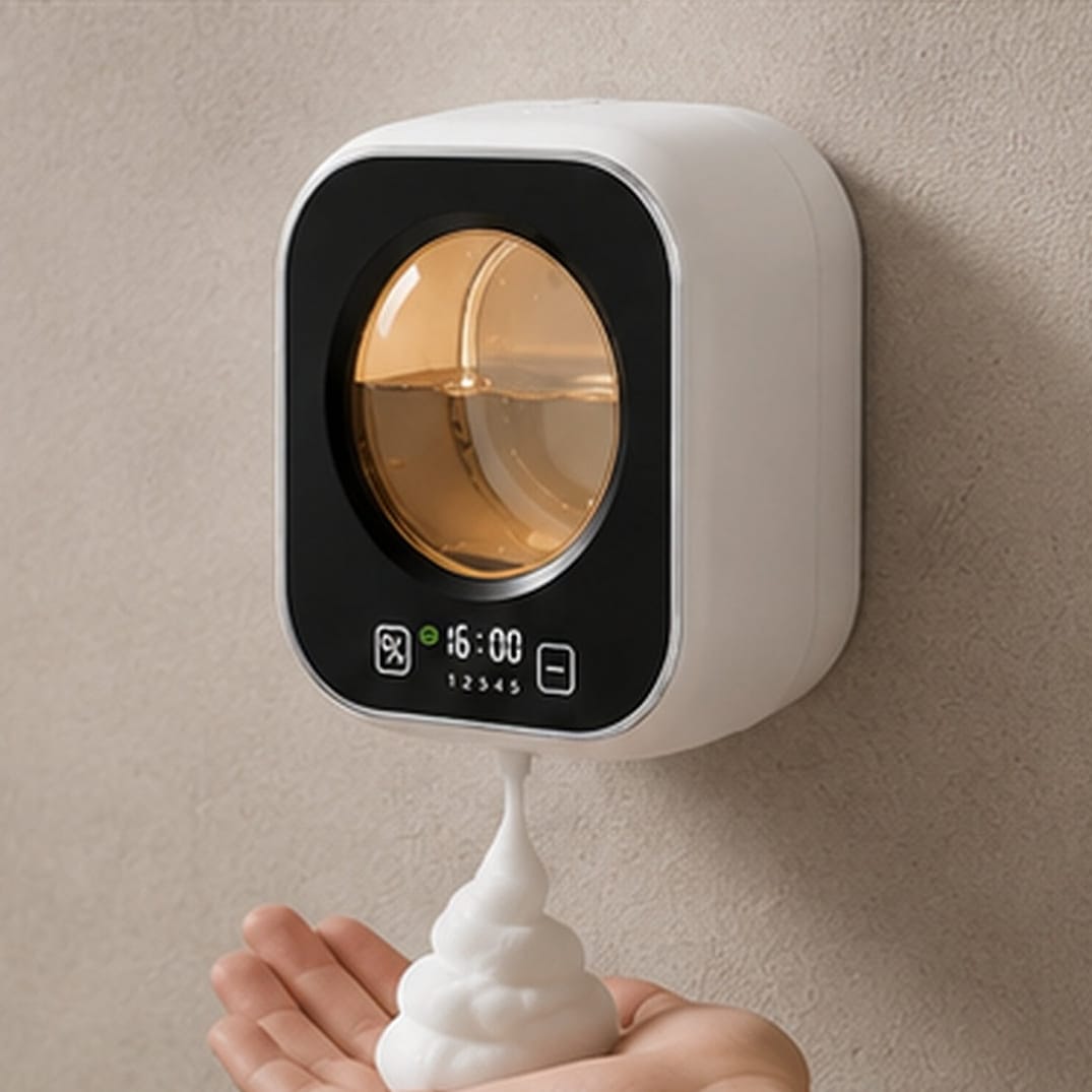 Distributeur Savon Mousse Induction Mural Blanc