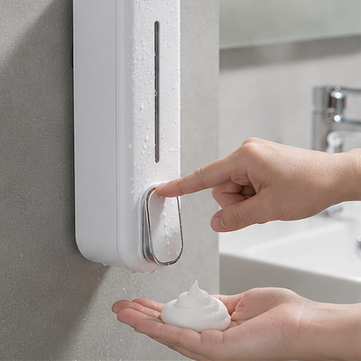 Distributeur Savon Mural Blanc