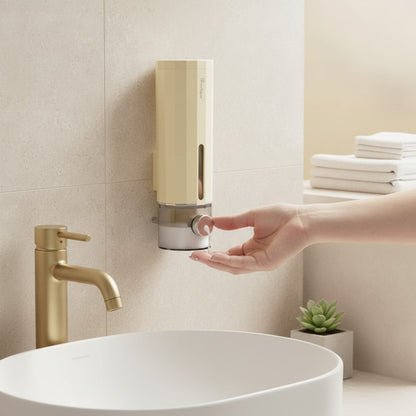 Distributeur Savon Mural Crème Sans Percage