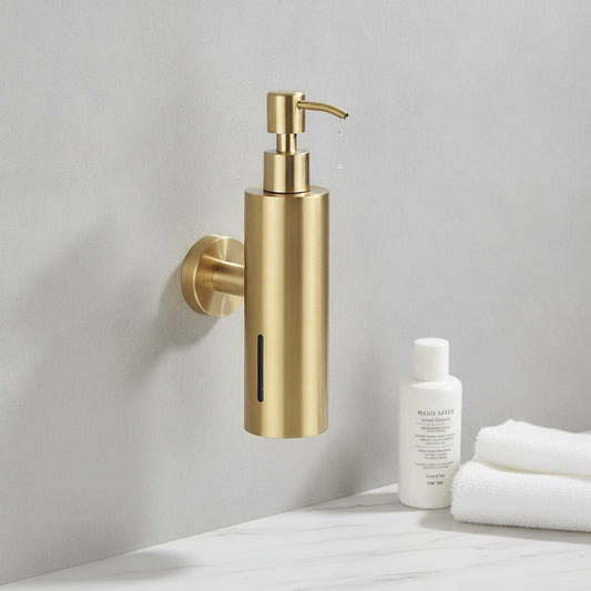 Distributeur Savon Mural Doré Acier Inoxydable