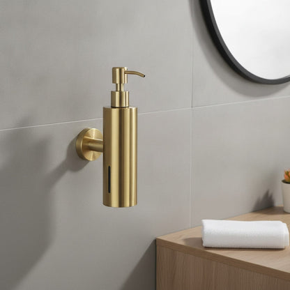 Distributeur Savon Mural Doré Acier Inoxydable