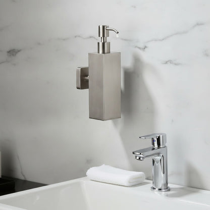 Distributeur Savon Mural Inox Design Argenté