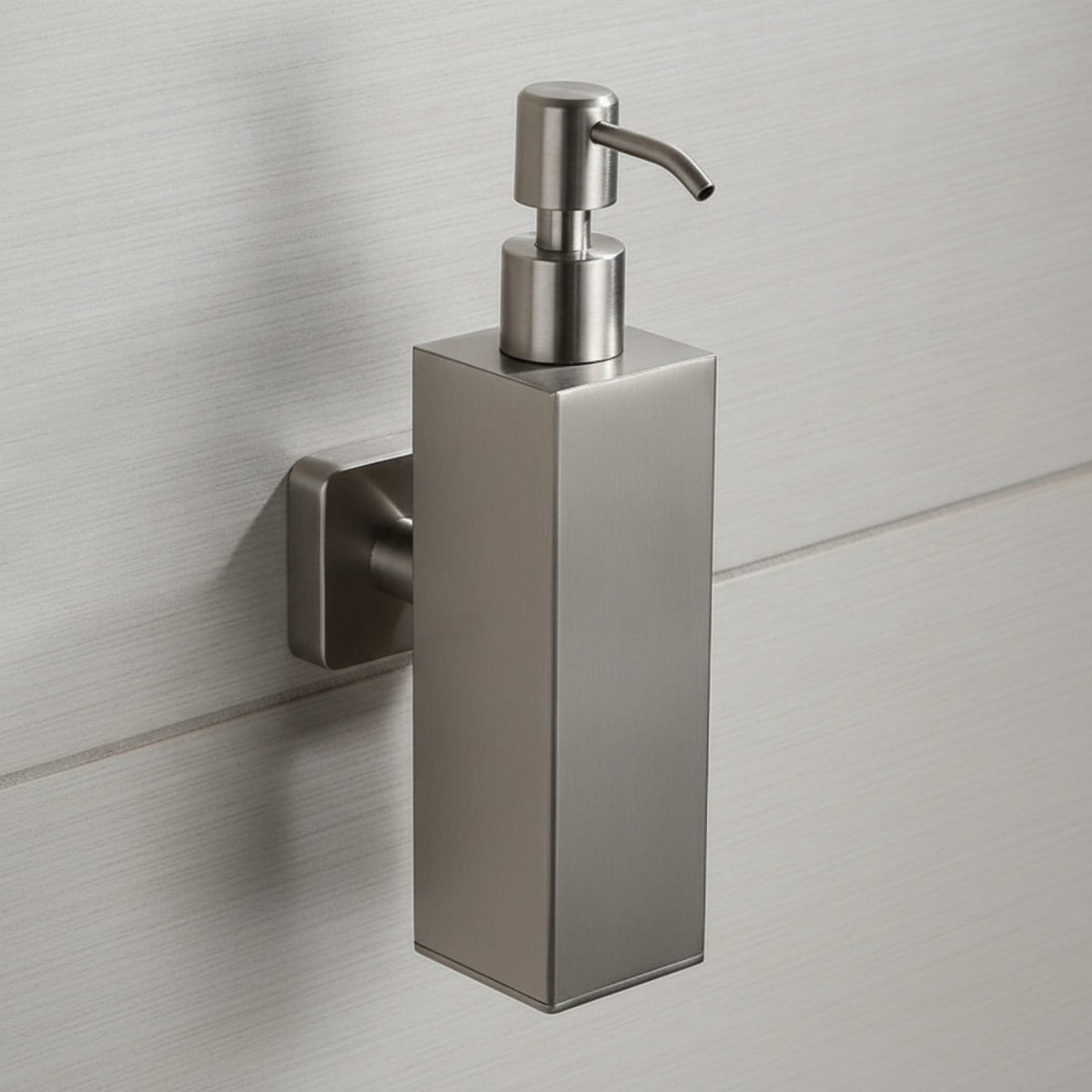 Distributeur Savon Mural Inox Design Argenté