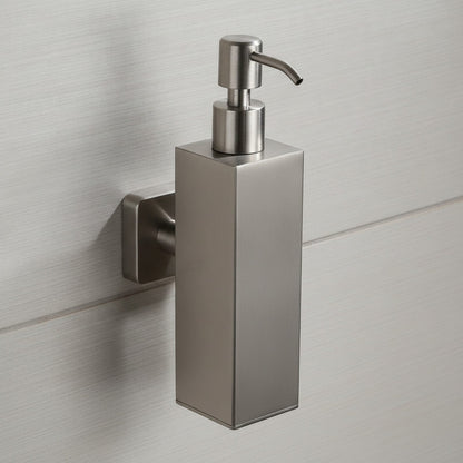 Distributeur Savon Mural Inox Design Argenté