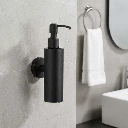 Distributeur Savon Mural Noir Acier Inoxydable