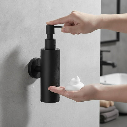Distributeur Savon Mural Noir Acier Inoxydable