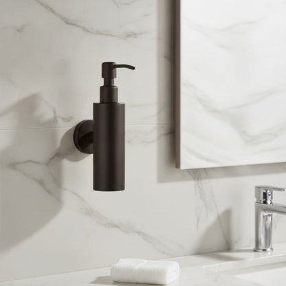 Distributeur Savon Mural Noir Acier Inoxydable